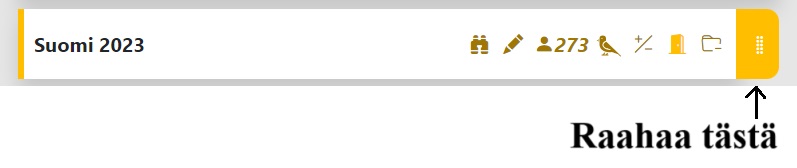 Muokkaa listojen järjestystä